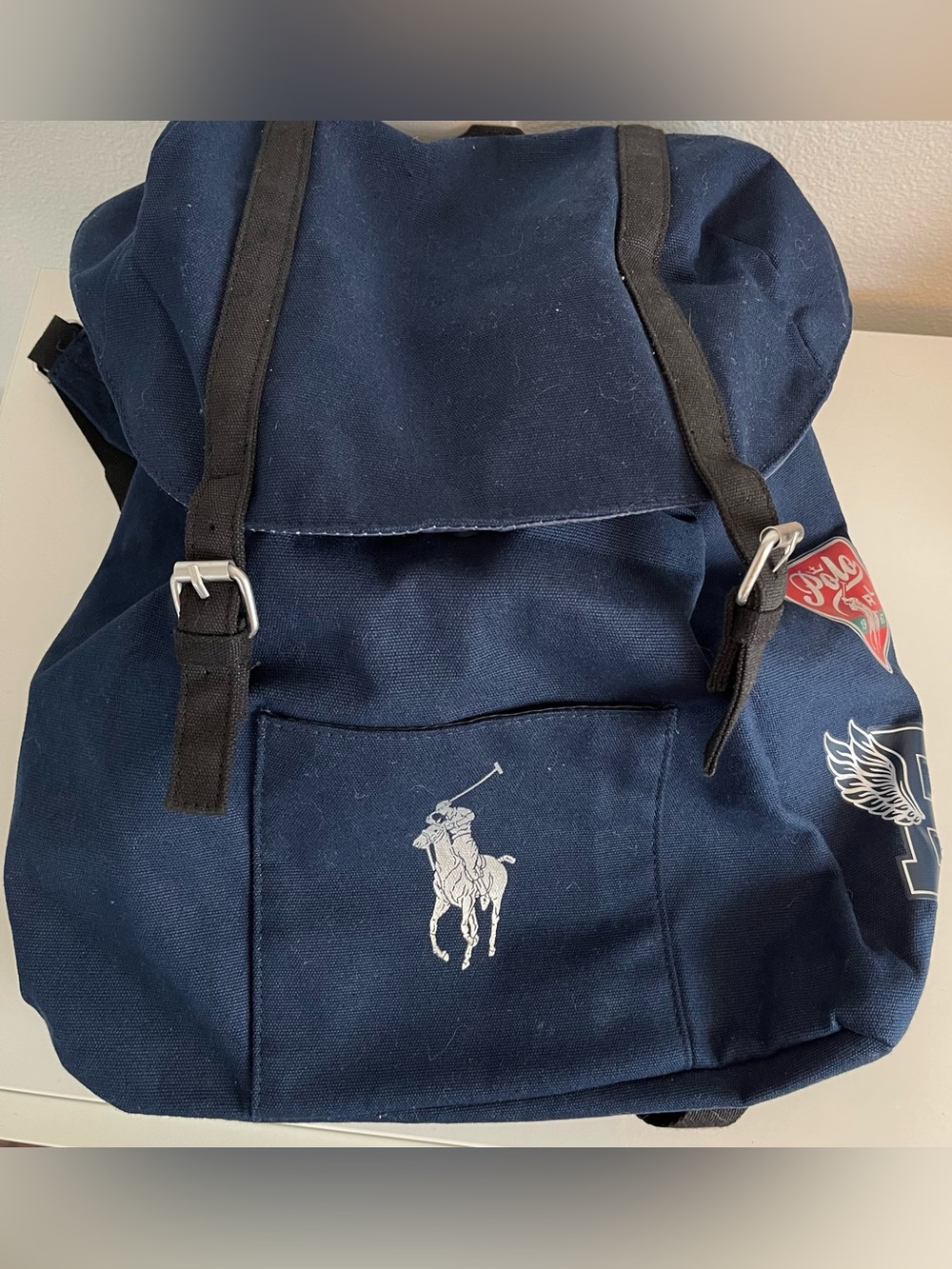 Polo Ralph Lauren Backpack Blue Navy Preppy Tennis Travel Weekend School